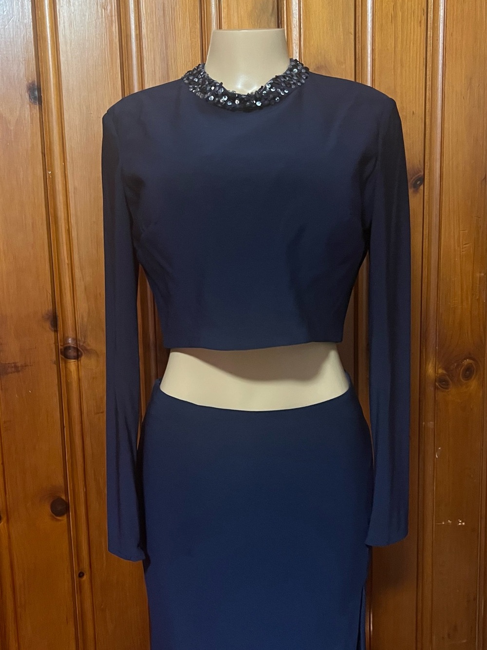 Mac Duggal - Two-Piece Long Sleeve Evening Dress